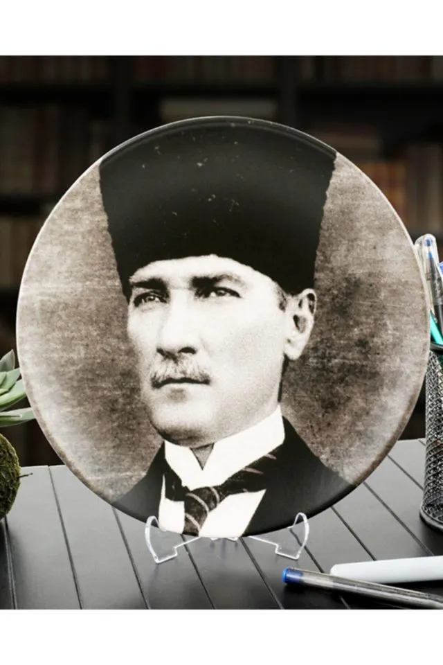 Atatürk Portreli Dekoratif Tabak