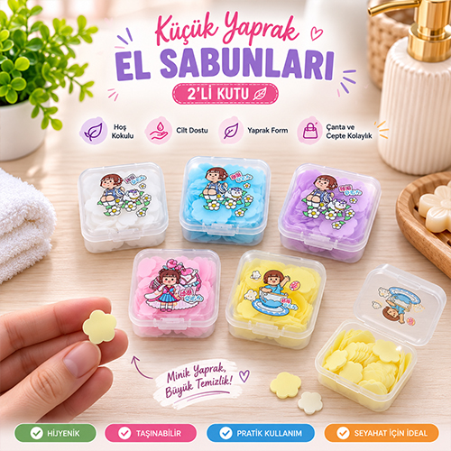 Küçük Yaprak El Sabunu 2’li Kutu | Okul Sabunu