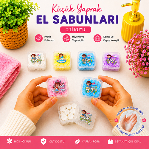 Küçük Yaprak El Sabunu 2’li Kutu | Okul Sabunu